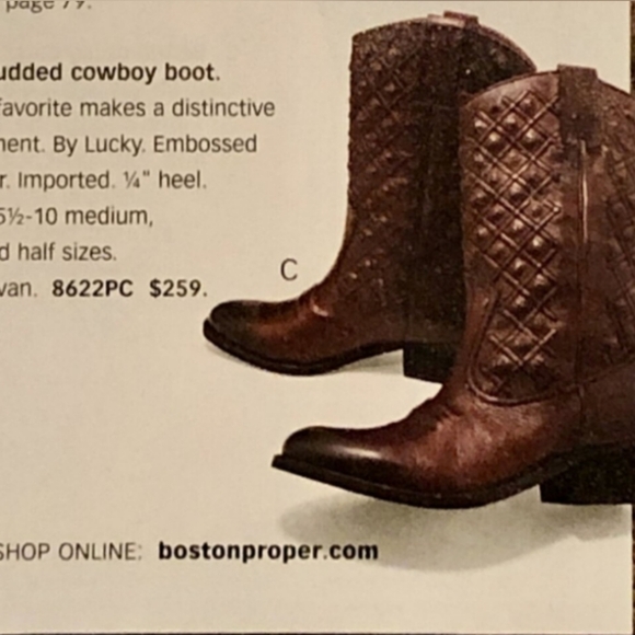 Lucky Brand Leather Madonna Studded Cowboy Cowgirl Western Boots Size 7 to 7.5 - Picture 8 of 12